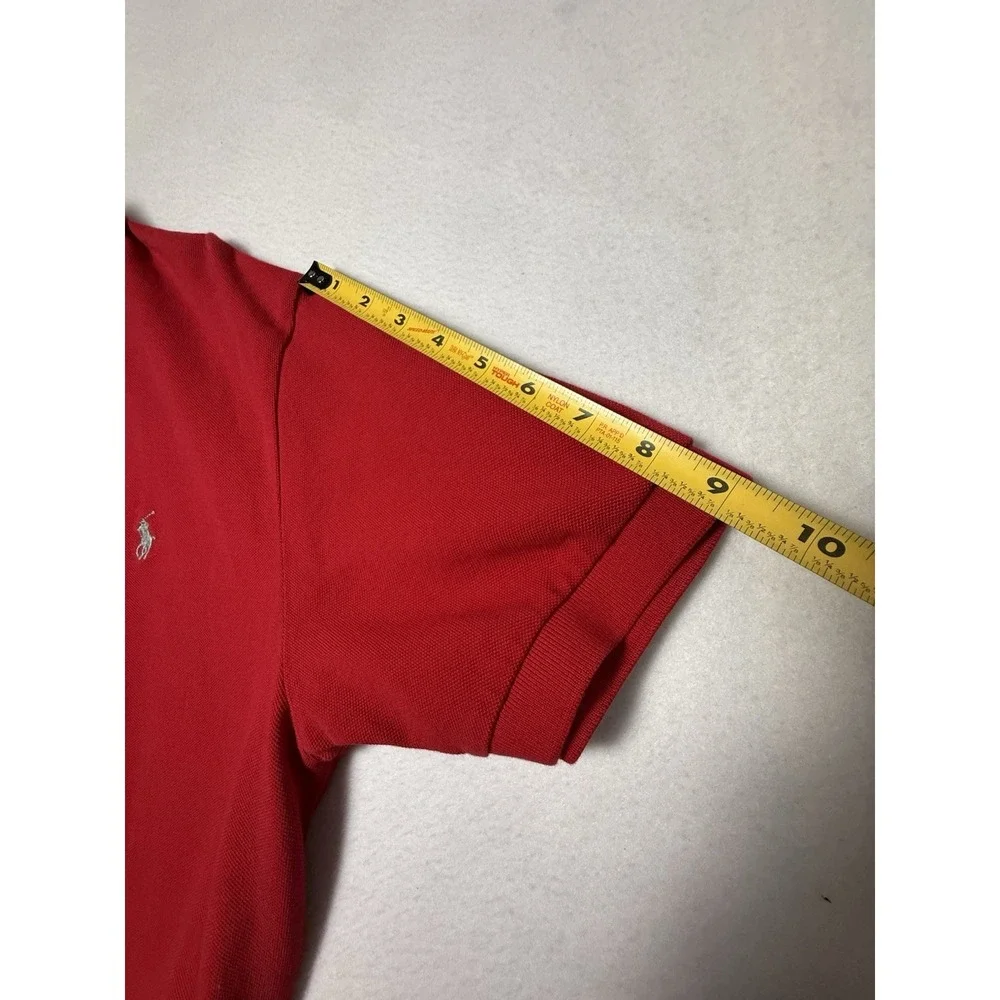 Ralph Lauren Men Polo Shirt Size L Red Pony Short Sleeve Cotton